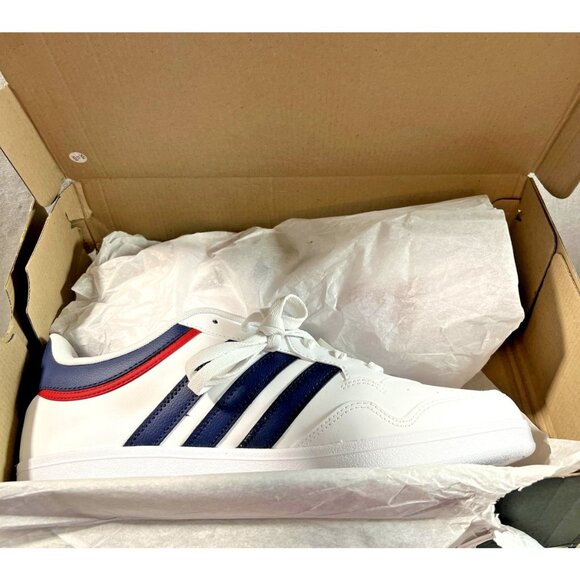 Adidas Hoops 4.0 Shoes Mens Size 11.5 White Navy Red Low Top Sneaker NEW JQ9986 - Picture 9 of 10